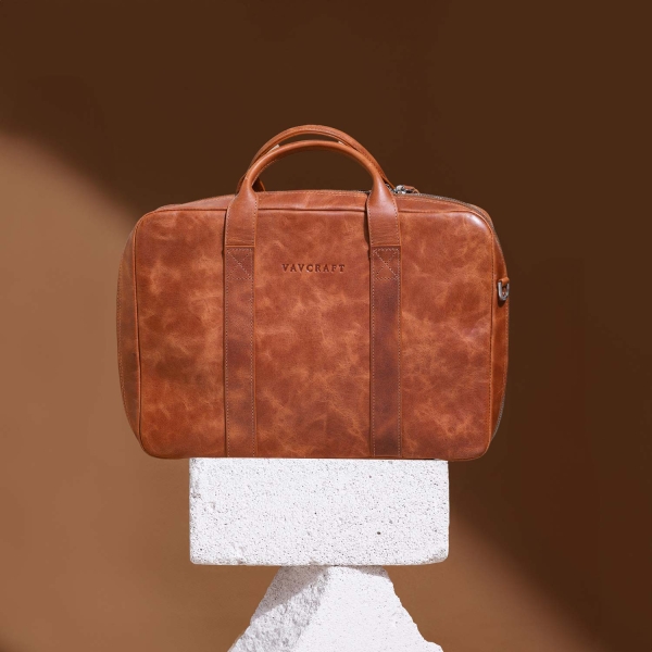 Organizer Laptop Bag - Tobacco