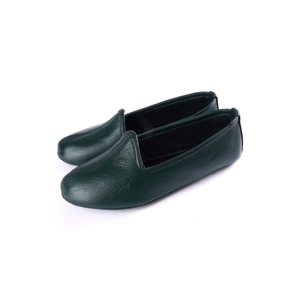 Leather Slipper - Pine