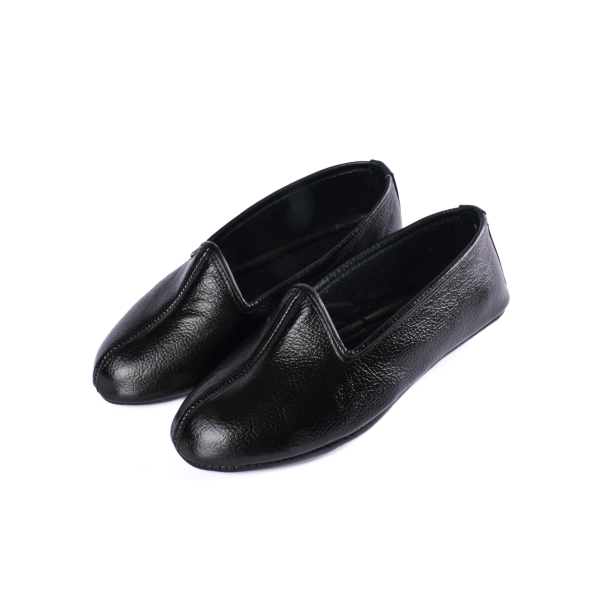 Leather Slipper - Black
