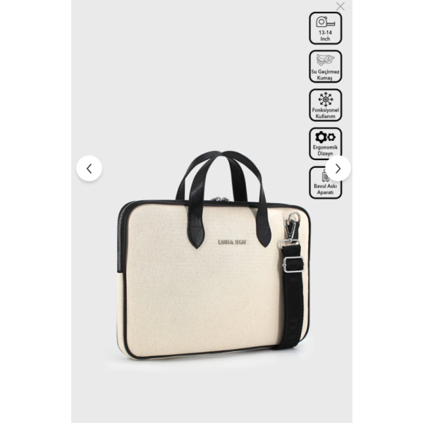Field 13-14" Canvas Laptop Bag – Cream