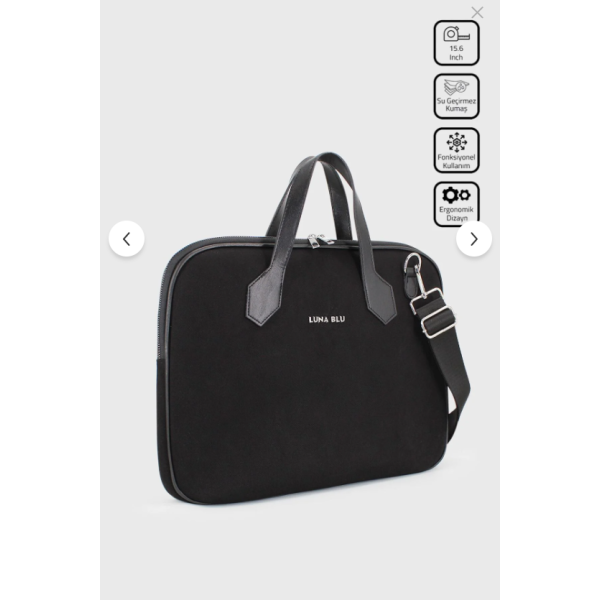 Field 15.6" Canvas Laptop Bag – Black