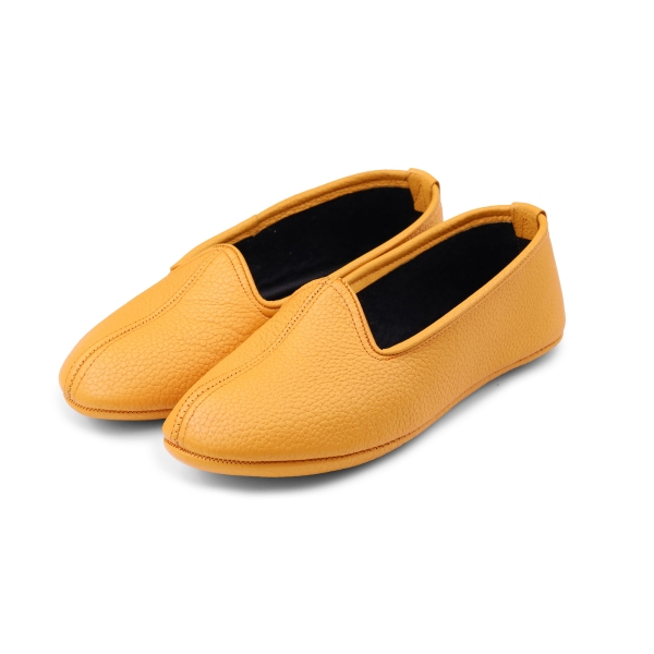 Leather Slipper - Mustard
