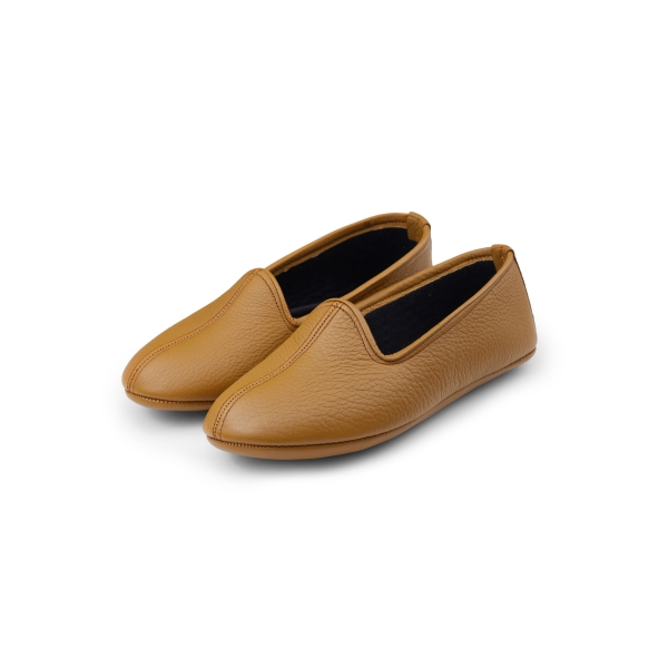 Leather Slipper - Coffee