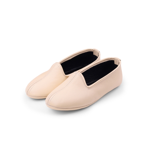 Leather Slipper - Cream