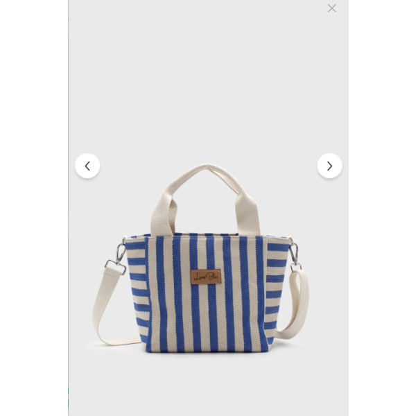 Linea Linen Mini Tote - Blue