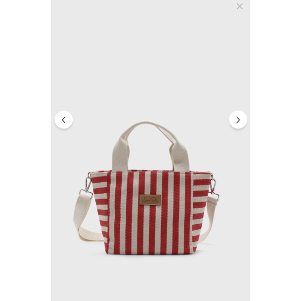 Linea Linen Mini Tote - Red