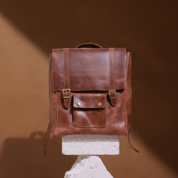 Atlas Leather Backpack - Large