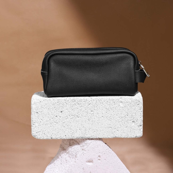 Ebony Leather Dopp Kit