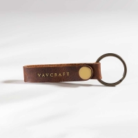 Leather Keychain - Tobacco