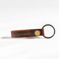 Leather Keychain - Chestnut