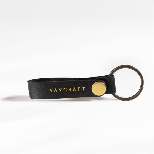 Leather Keychain - Black