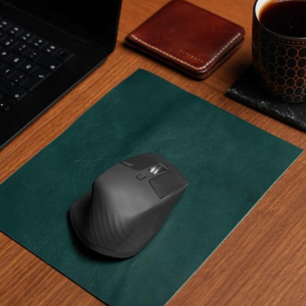 Leather Mouse Pad - Green