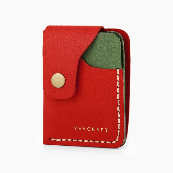 Scarlet Compact - Leather Card Holder