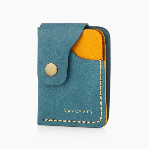 Ocean Compact - Leather Card Holder