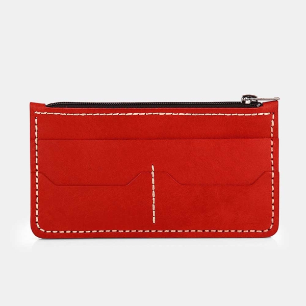 Scarlet Zip - Functional Leather Wallet