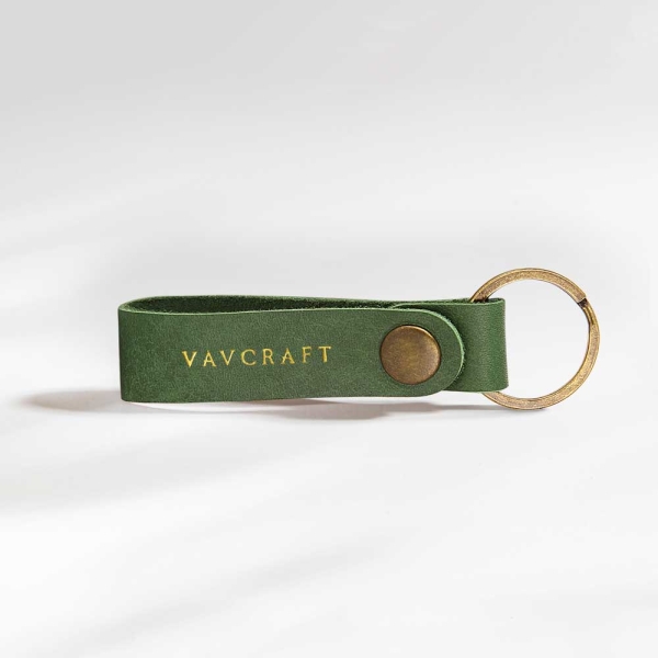 Forest Green - Leather Keychain