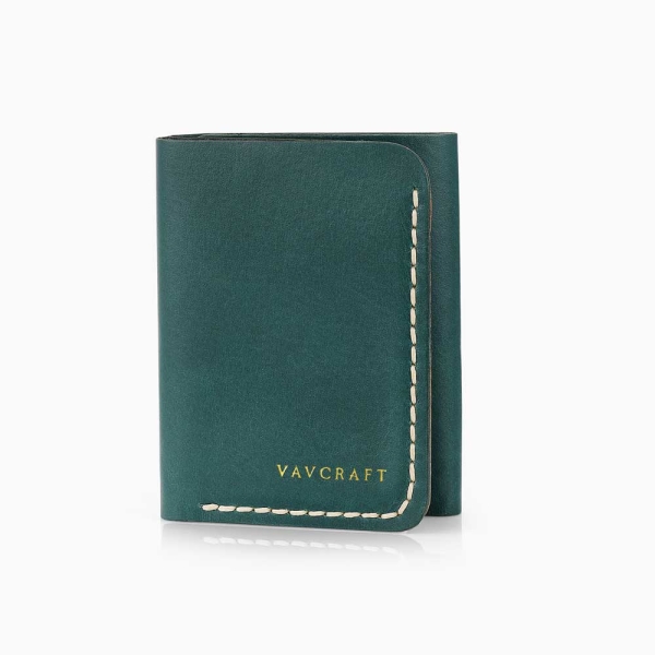 Green Trifold - Leather ID Wallet