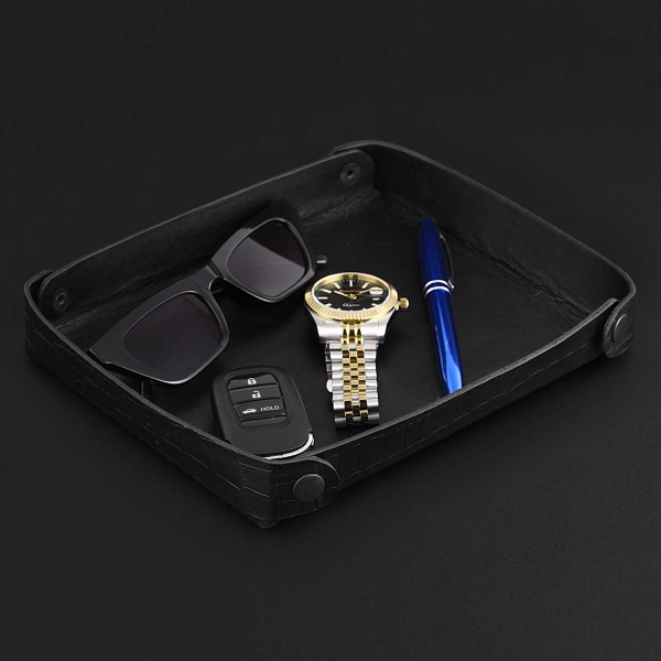 Black Exotic - Leather Tray