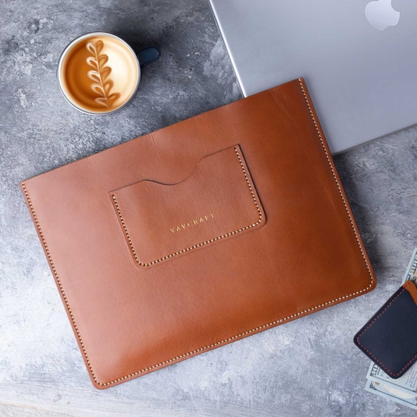 Tobacco - Leather MacBook Case