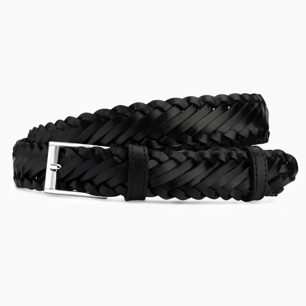 Leather Belt - Dark Braided