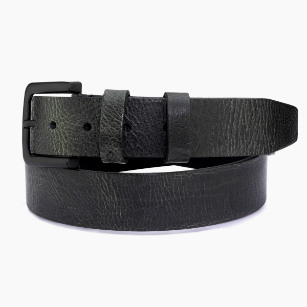 Leather Belt - Emerald Black