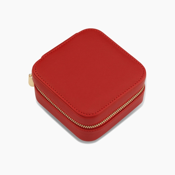 Leather Jewelry Box - Red