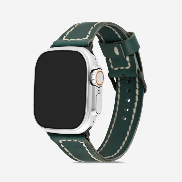 Green Apple Watch Band - Durable Handstitched