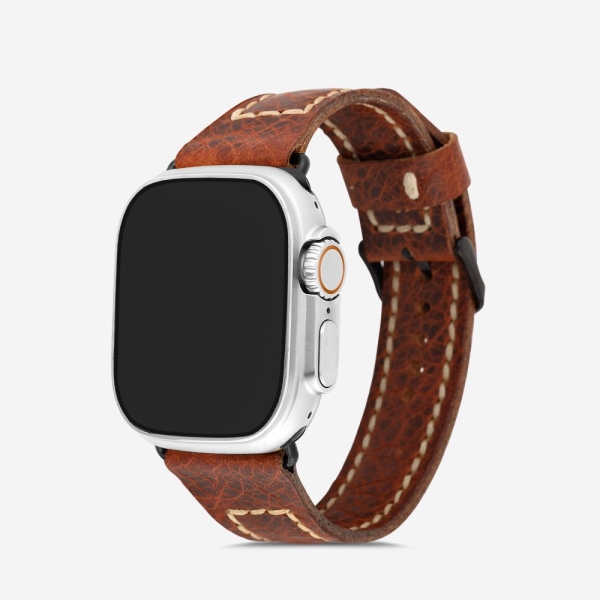 Tobacco Apple Watch Band - Durable Handstitched