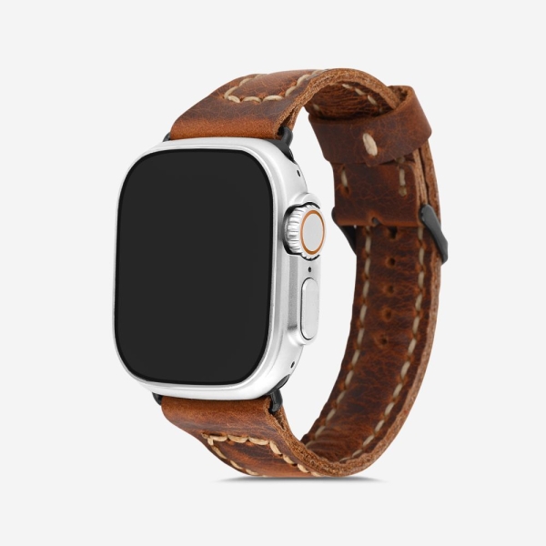 Heritage Brown Apple Watch Band - Durable Handstitched