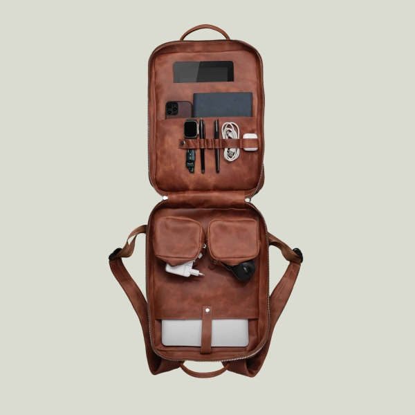 Laptop Organizer Backpack - Tobacco