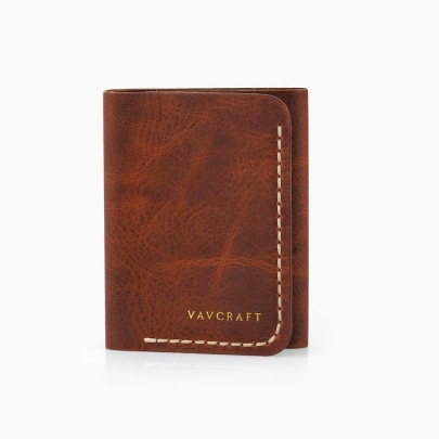 Tobacco Trifold - Leather ID Wallet